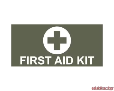 Quadratec First Aid Kit Ammo Storage Box Decal White - 13135 0300